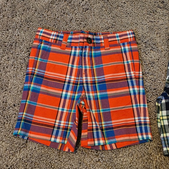 Janie and Jack Plaid Shorts Kids Size 3 Lot of 2 Plaid Chino New Preppy Classic - Picture 3 of 9